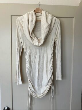 Light Cream Long Sleeve Cowl Neck Top - Women
